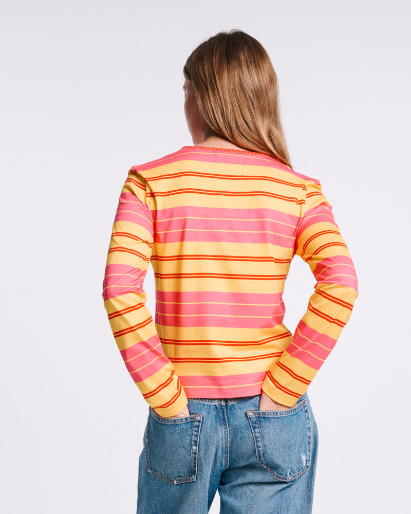 Au Vieux Campeur - Paid Leave - Bianca T-Shirt - Yellow Pink & Red