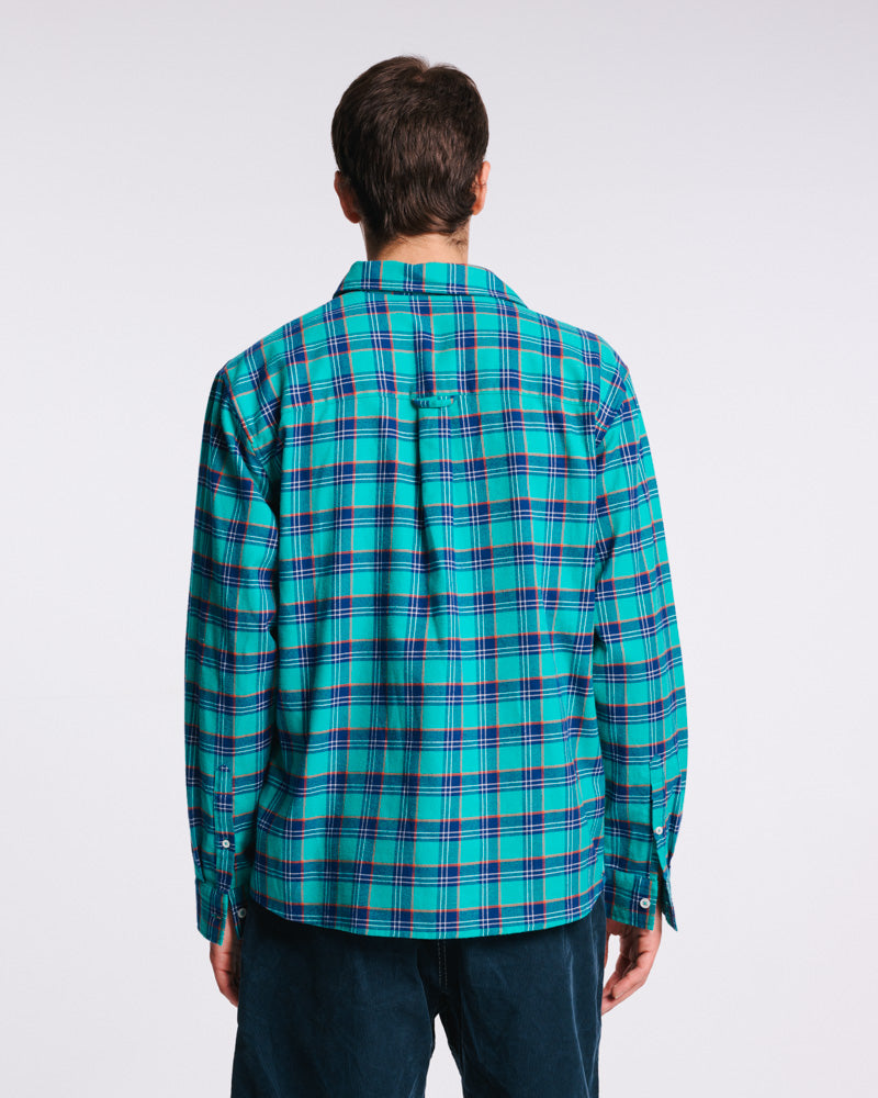 Au Vieux Campeur - Congés Payés - Chemise Elmer Flanelle - Vert & Marine