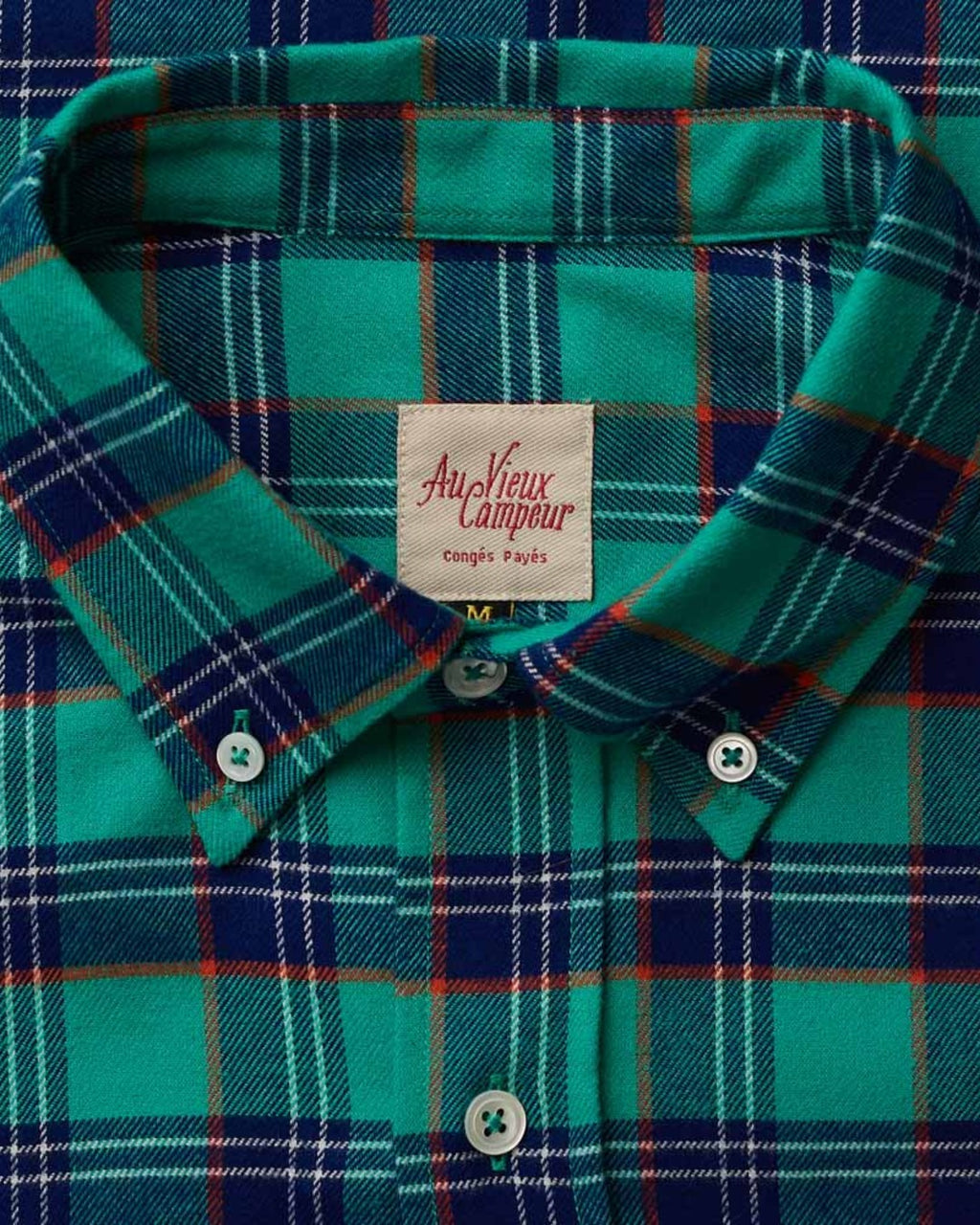 Au Vieux Campeur - Congés Payés - Chemise Elmer Flanelle - Vert & Marine