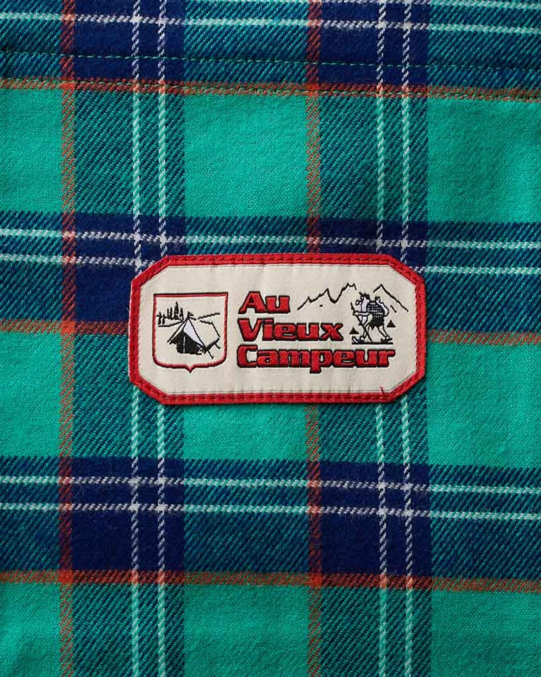 Au Vieux Campeur - Congés Payés - Chemise Elmer Flanelle - Vert & Marine