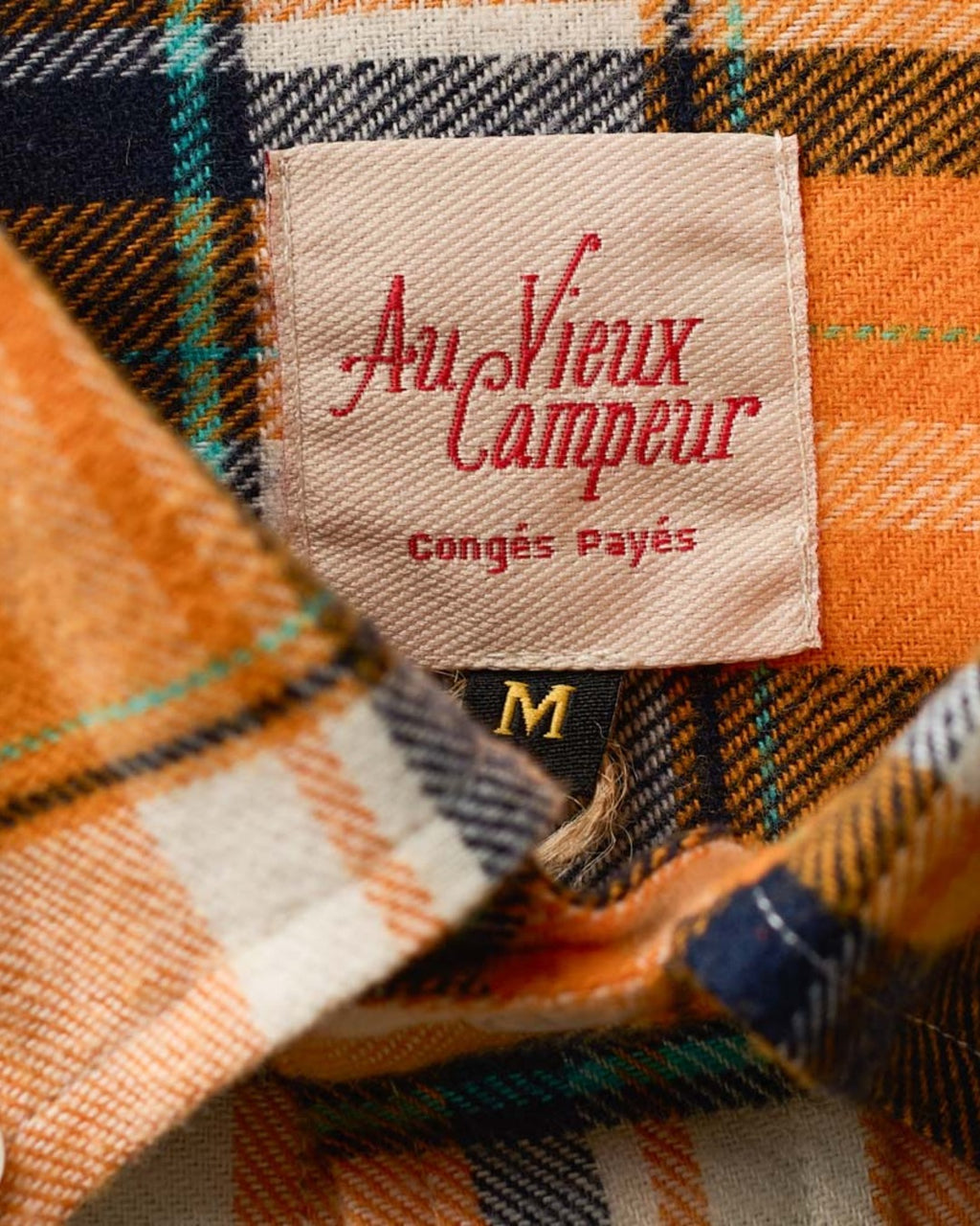 Au Vieux Campeur - Congés Payés - Chemise Elmer Flanelle - Jaune & Marine
