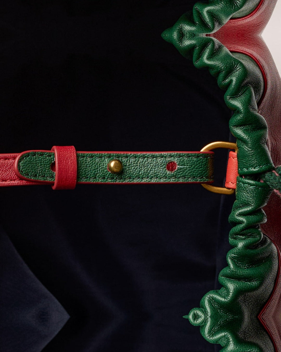 Au Vieux Campeur - Paid Leave - Climber Bag - Bordeaux Green & Orange