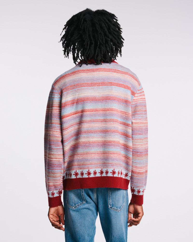 Au Vieux Campeur - Paid Leave - Hugo Sweater - Bordeaux & Bleu