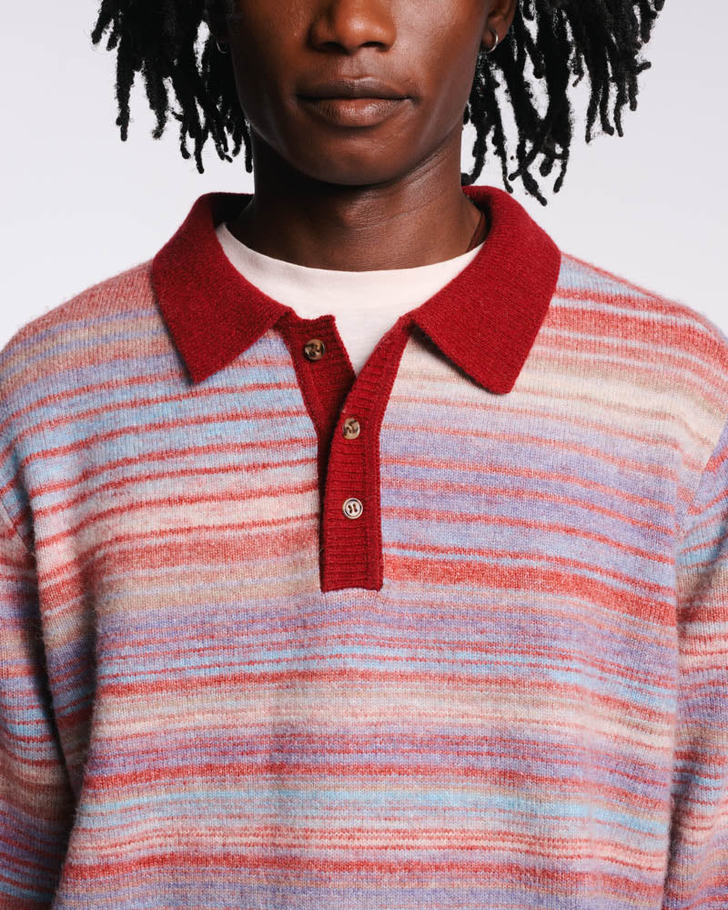 Au Vieux Campeur - Paid Leave - Hugo Sweater - Bordeaux & Bleu