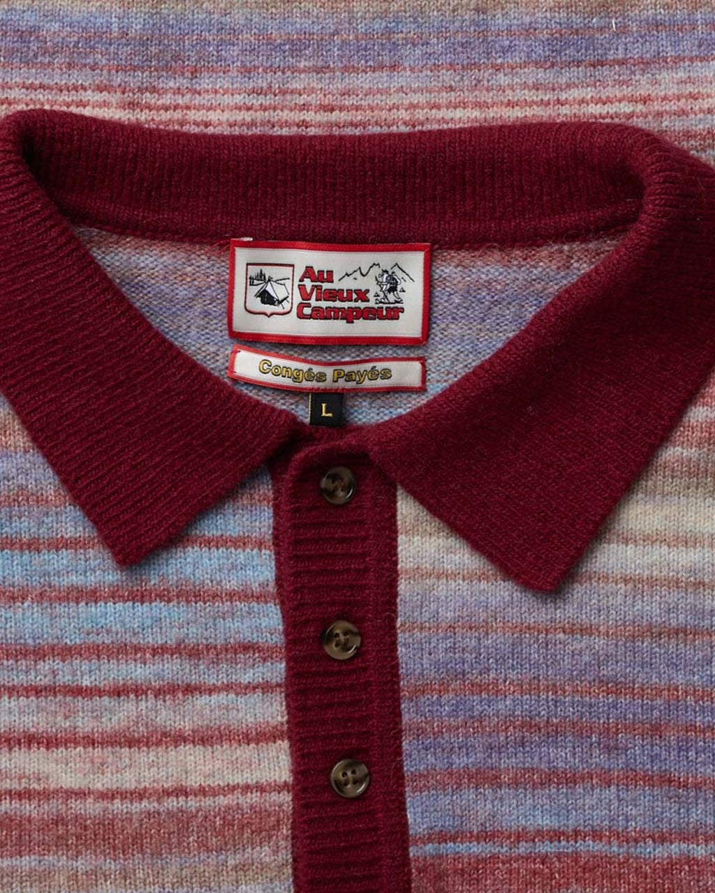 Au Vieux Campeur - Paid Leave - Hugo Sweater - Bordeaux & Bleu