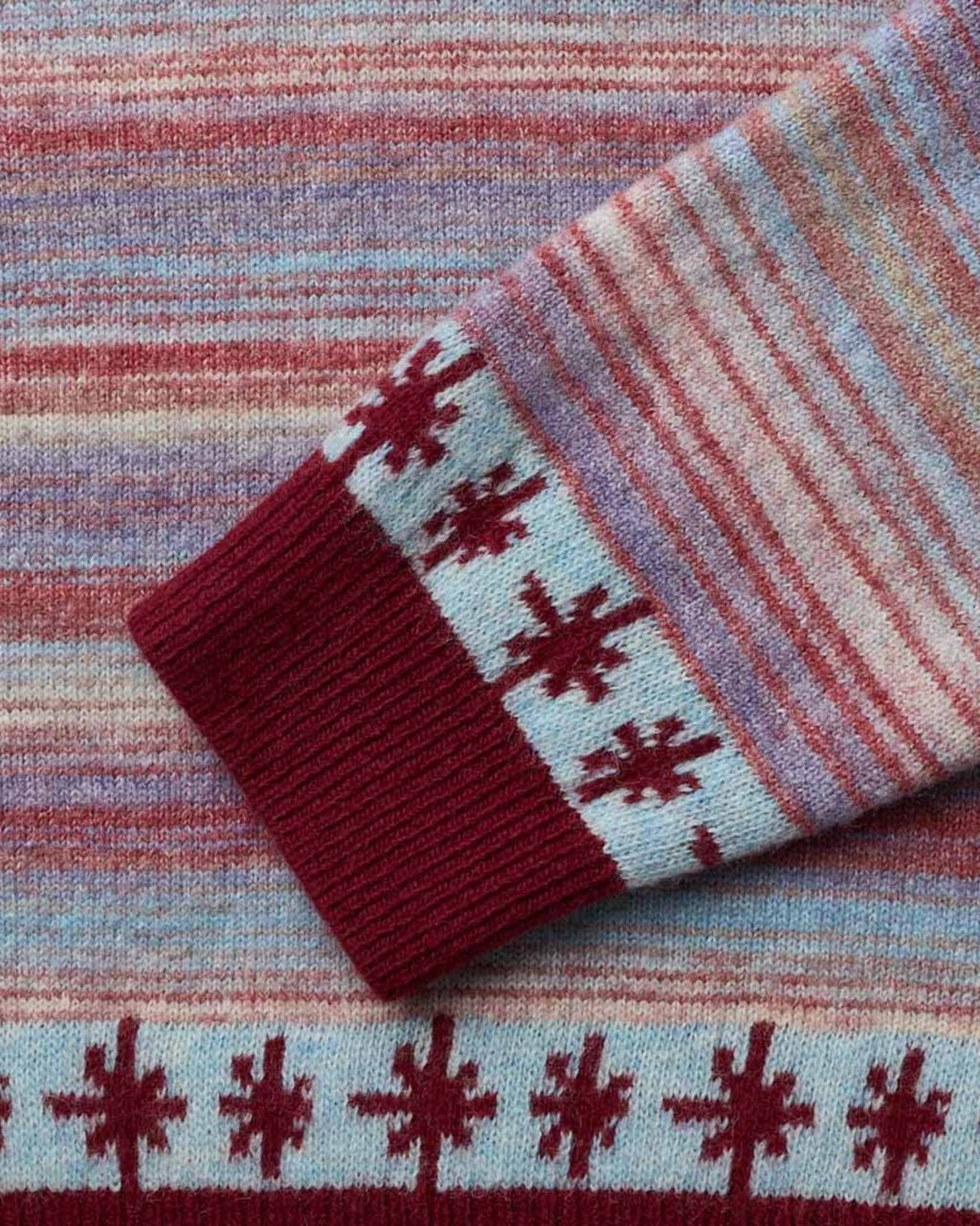 Au Vieux Campeur - Paid Leave - Hugo Sweater - Bordeaux & Bleu