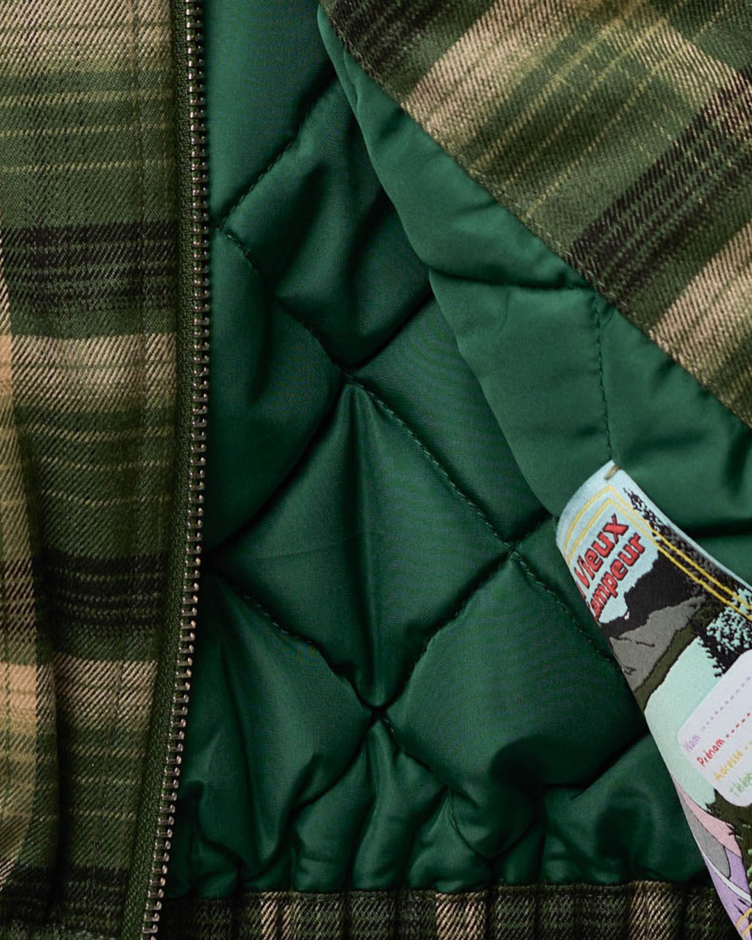 Au Vieux Campeur - Paid Leave - Claudine Checkered Jacket - Green