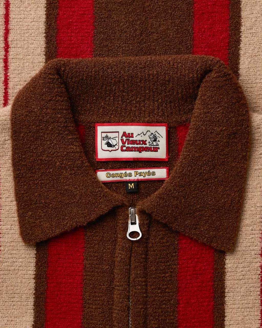 Au Vieux Campeur - Congés Payés - Gilet Alma - Marron Beige & Rouge