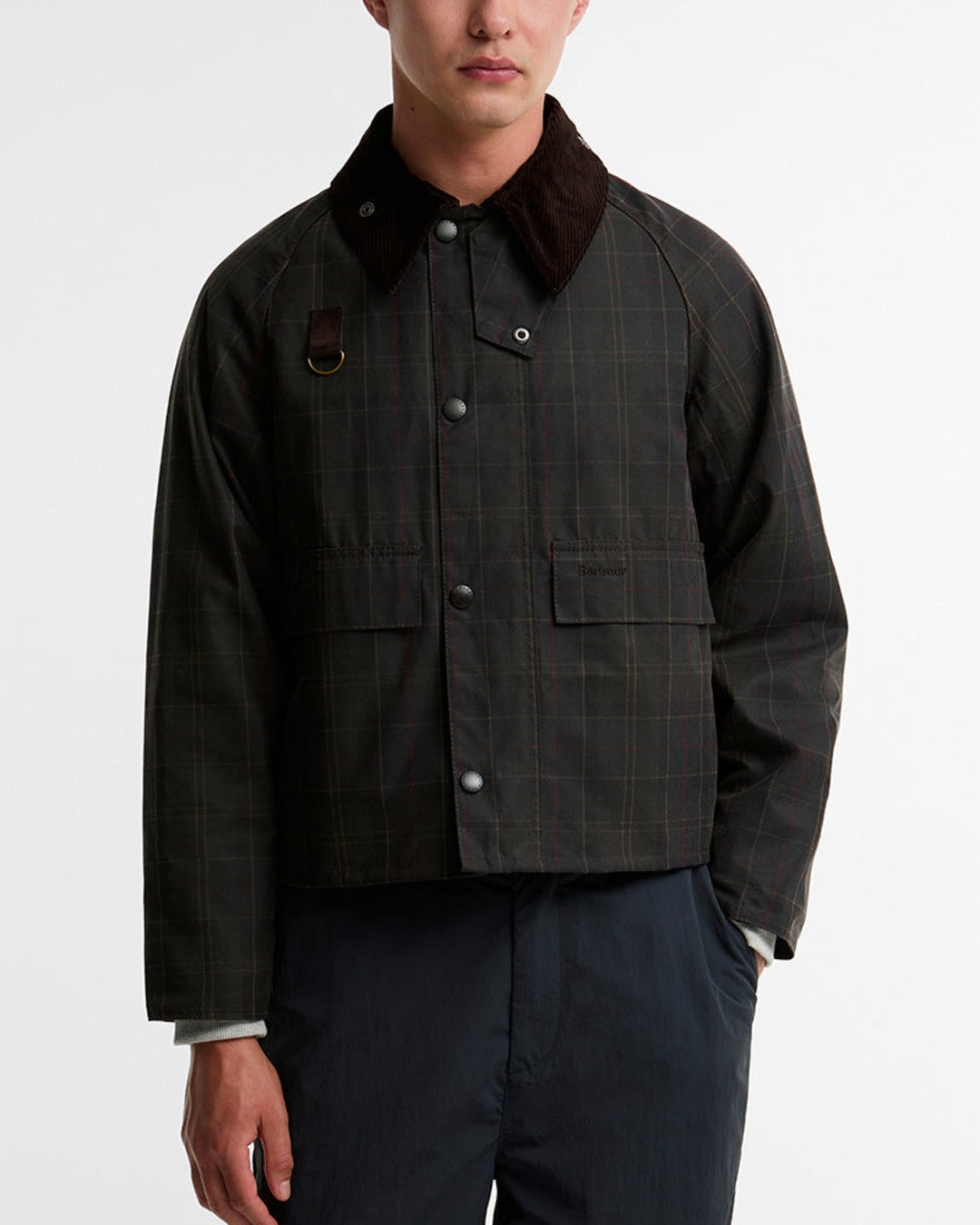 Barbour - Veste Tartan Spey Wax - Noir