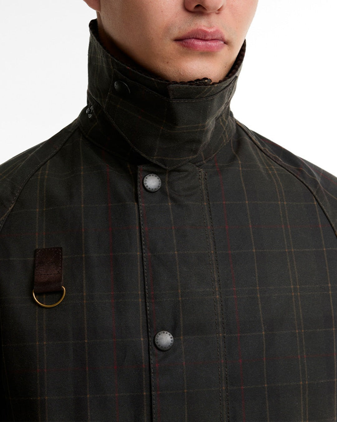 Barbour - Veste Tartan Spey Wax - Noir