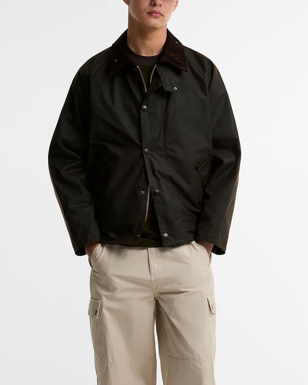 Barbour - Veste Os Transport Wax - Marron Foncé