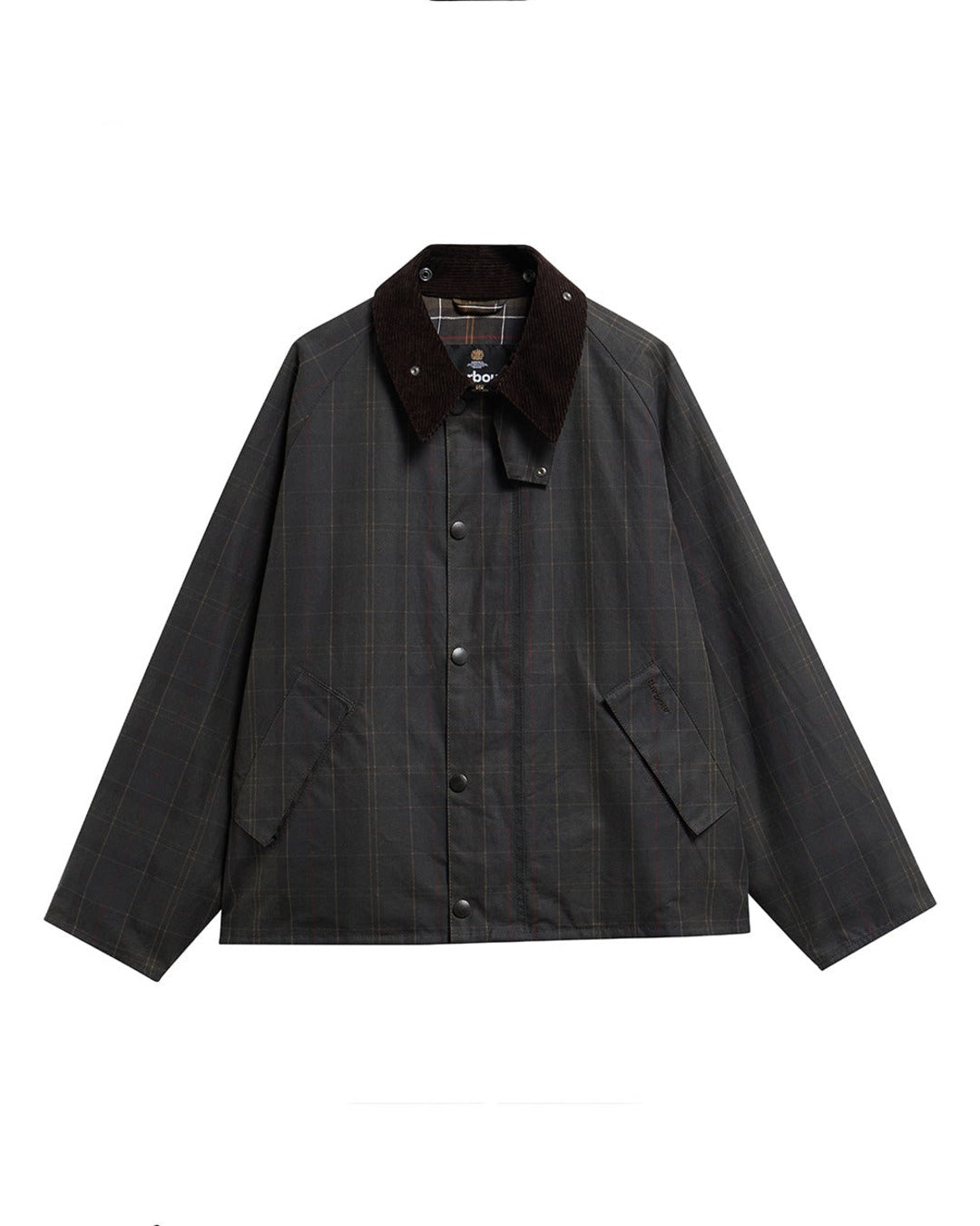 Barbour - Veste Transport Wax Tartan - Noir