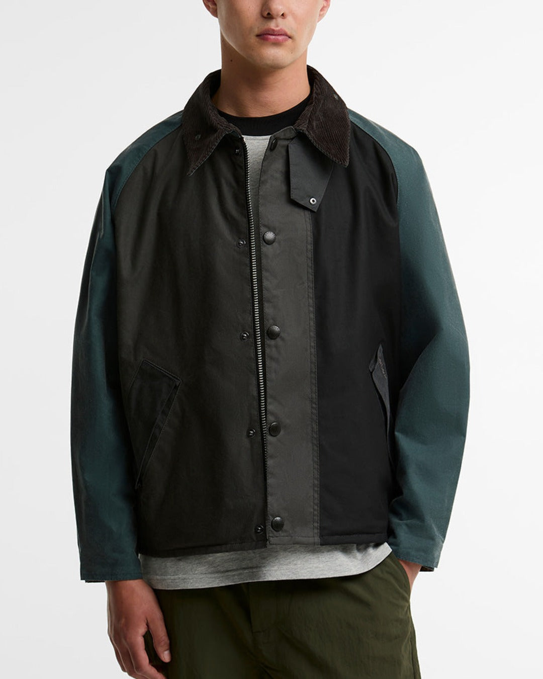 Barbour - Veste Transport Patchwork Wax - Noir Multi