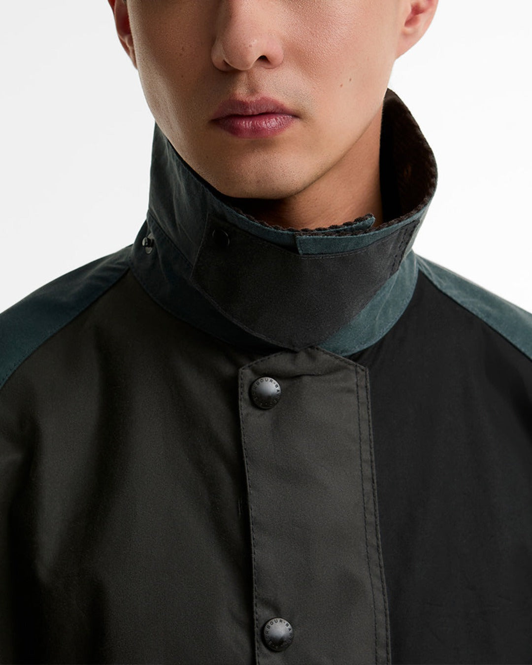 Barbour - Veste Transport Patchwork Wax - Noir Multi