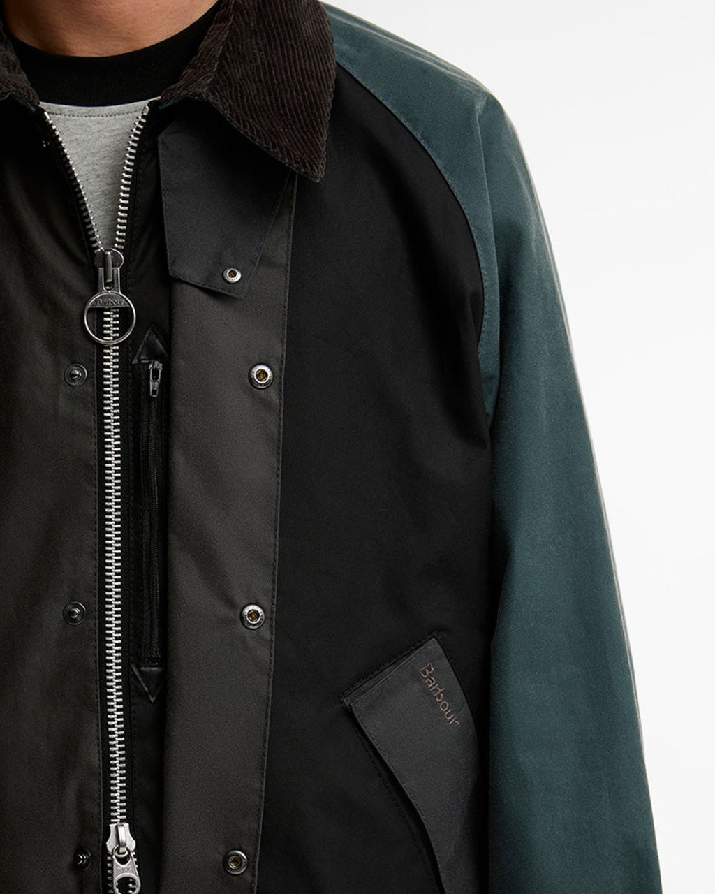 Barbour - Veste Transport Patchwork Wax - Noir Multi