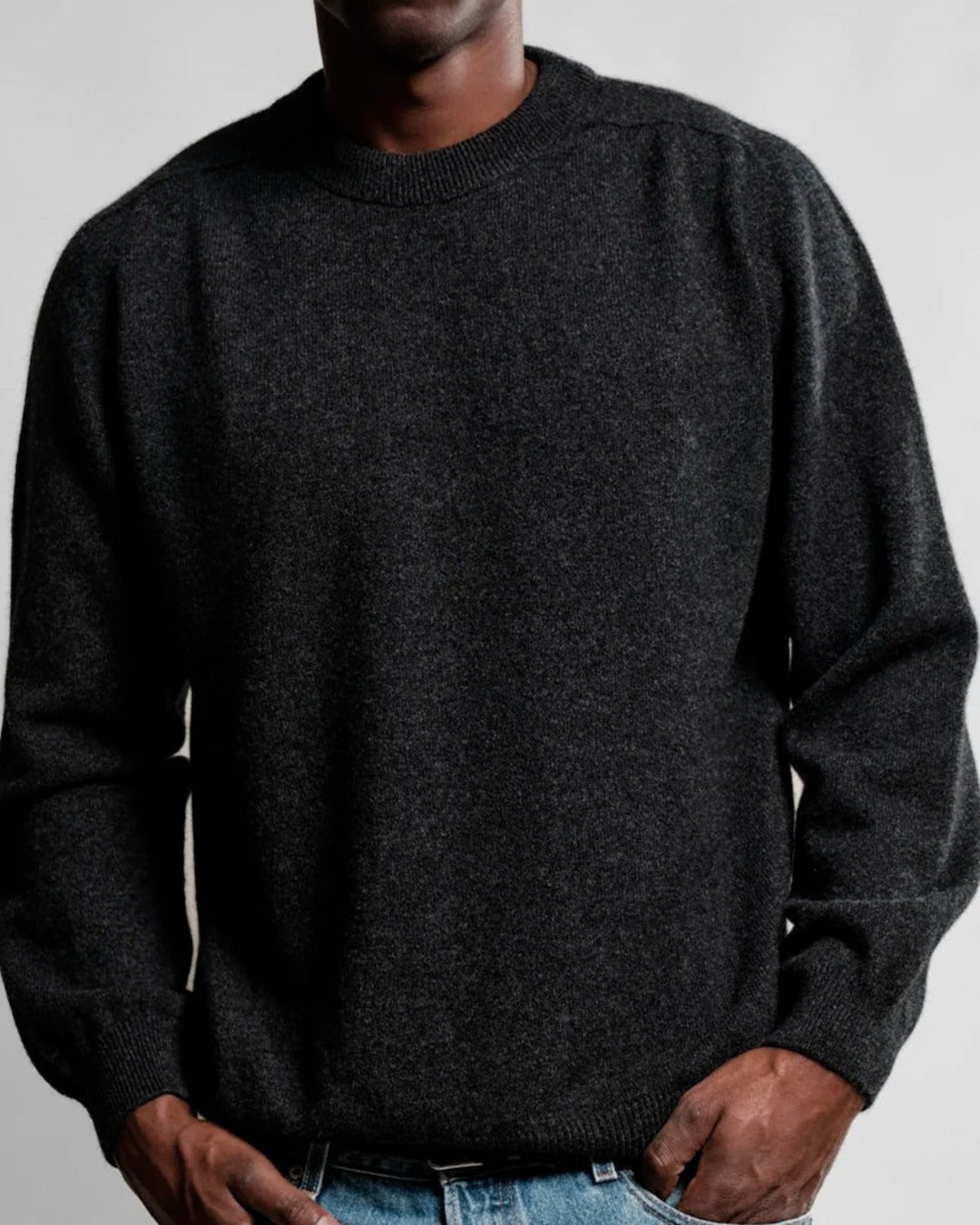 Nitto Knitwear - Pull Armen Col Rond - Charcoal