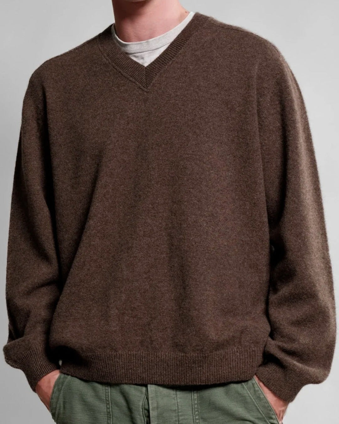 Nitto Knitwear - Pull Armen Col V - Mocha
