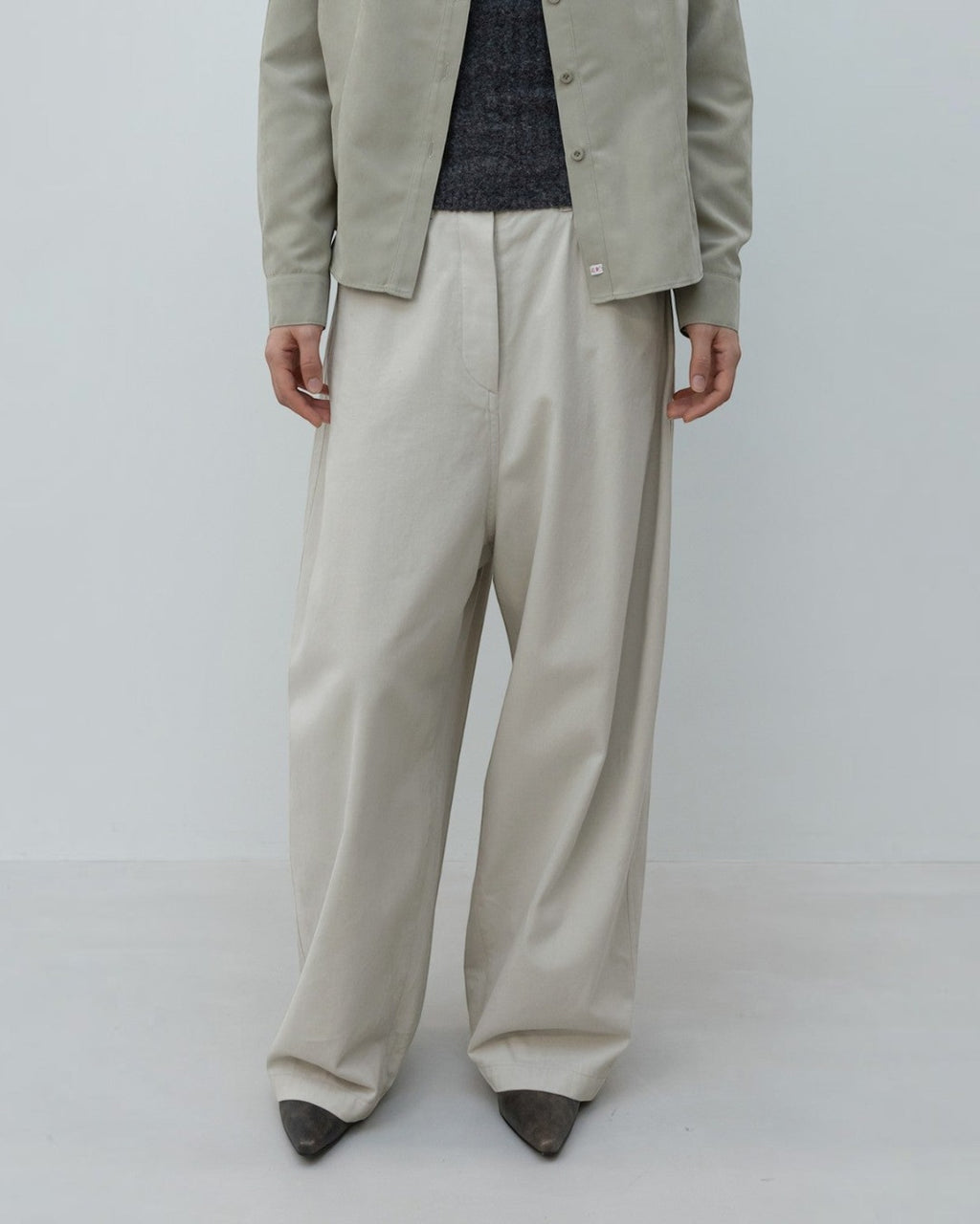 Low Classic - Pantalon Large - Crème