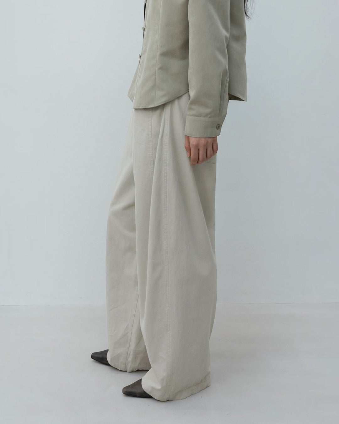 Low Classic - Pantalon Large - Crème