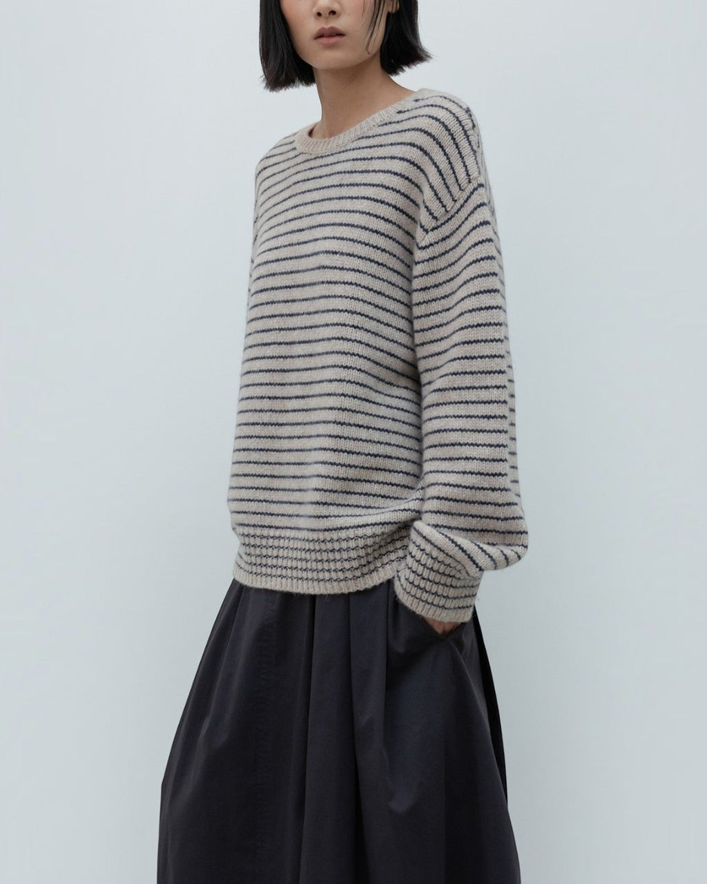 Low Classic - Pull À Rayures - Beige