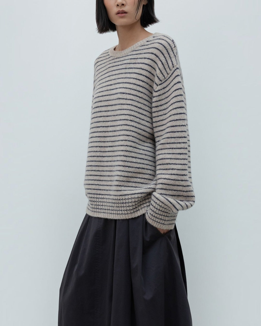 Low Classic - Pull À Rayures - Beige