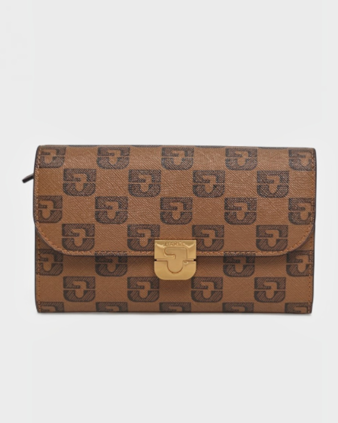 Gerard Darel - Monogram Coated Canvas And Leather Wallet - Brown