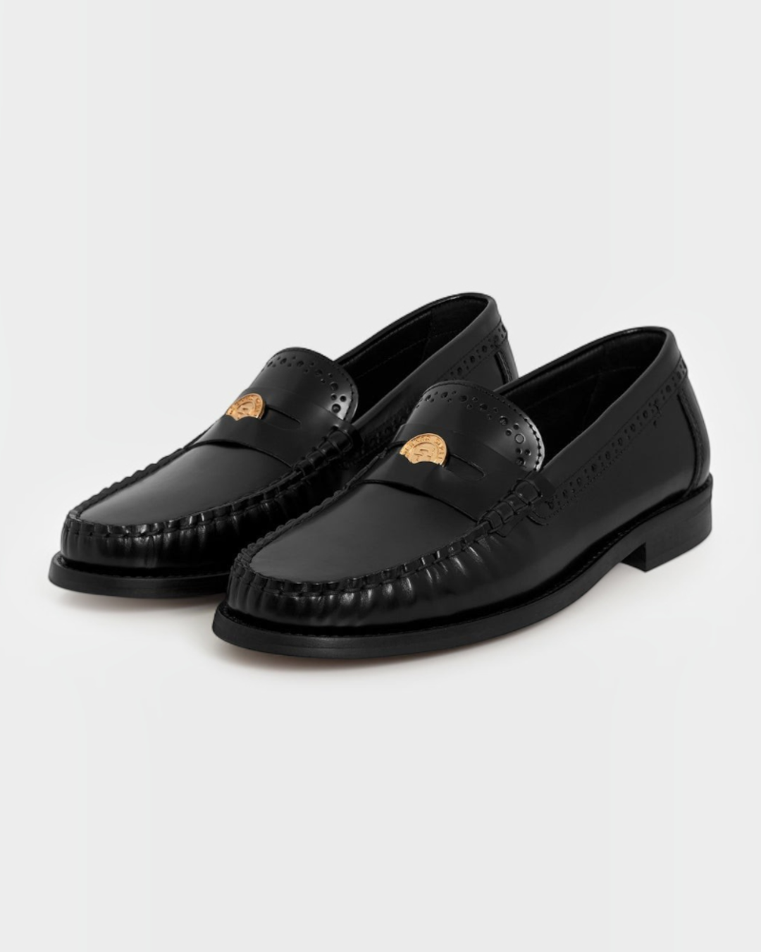 Gerard Darel - Augustine Glazed Leather Loafers - Black
