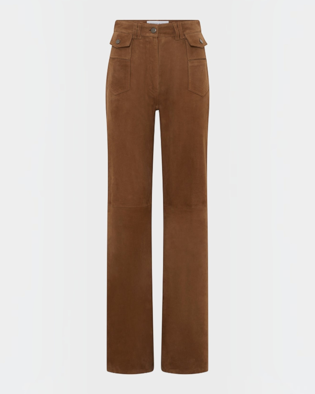 Gerard Darel - Pantalon Flare En Cuir Velours Anna - Jaune