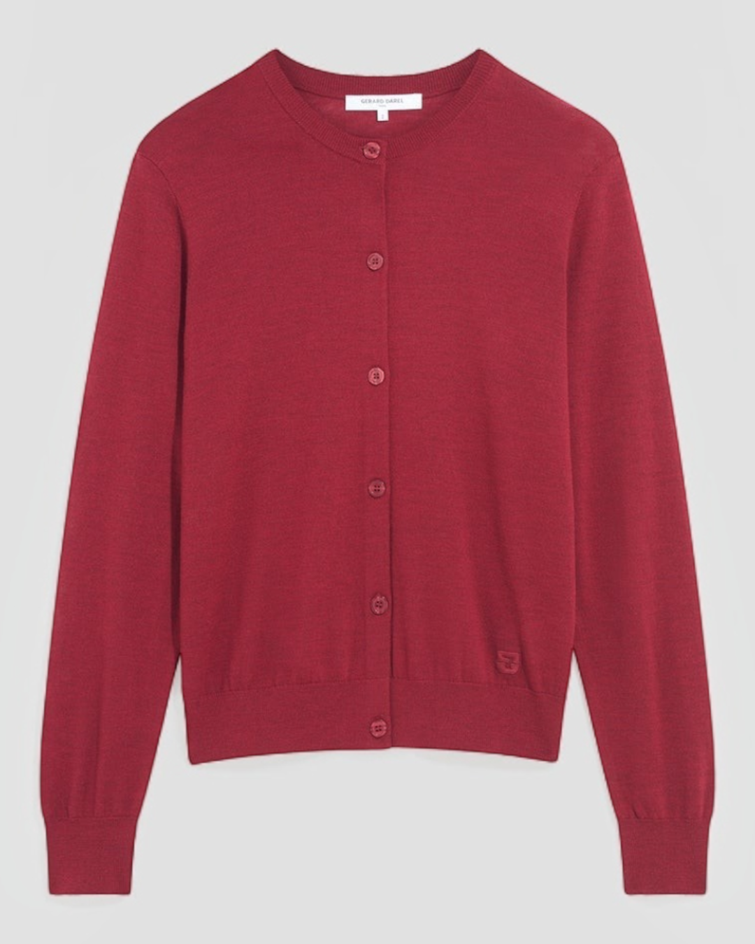 Gerard Darel - Gilet En Laine Fine Rene - Rouge