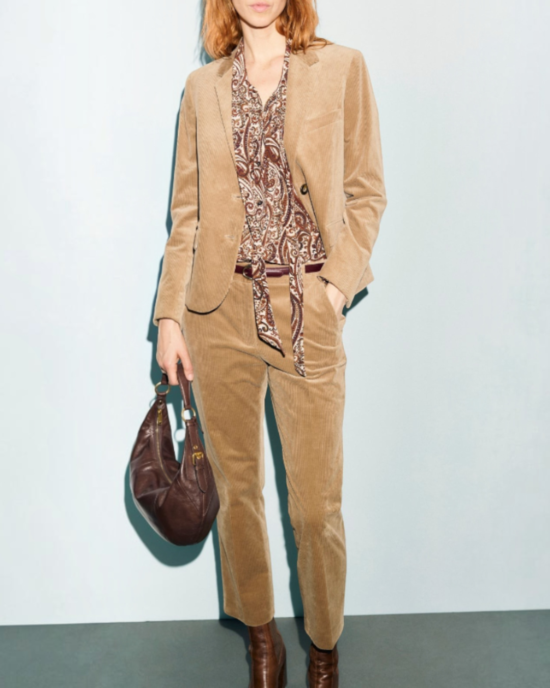 Gerard Darel - Pantalon Droit En Velours À Côtes Mysa - Jaune