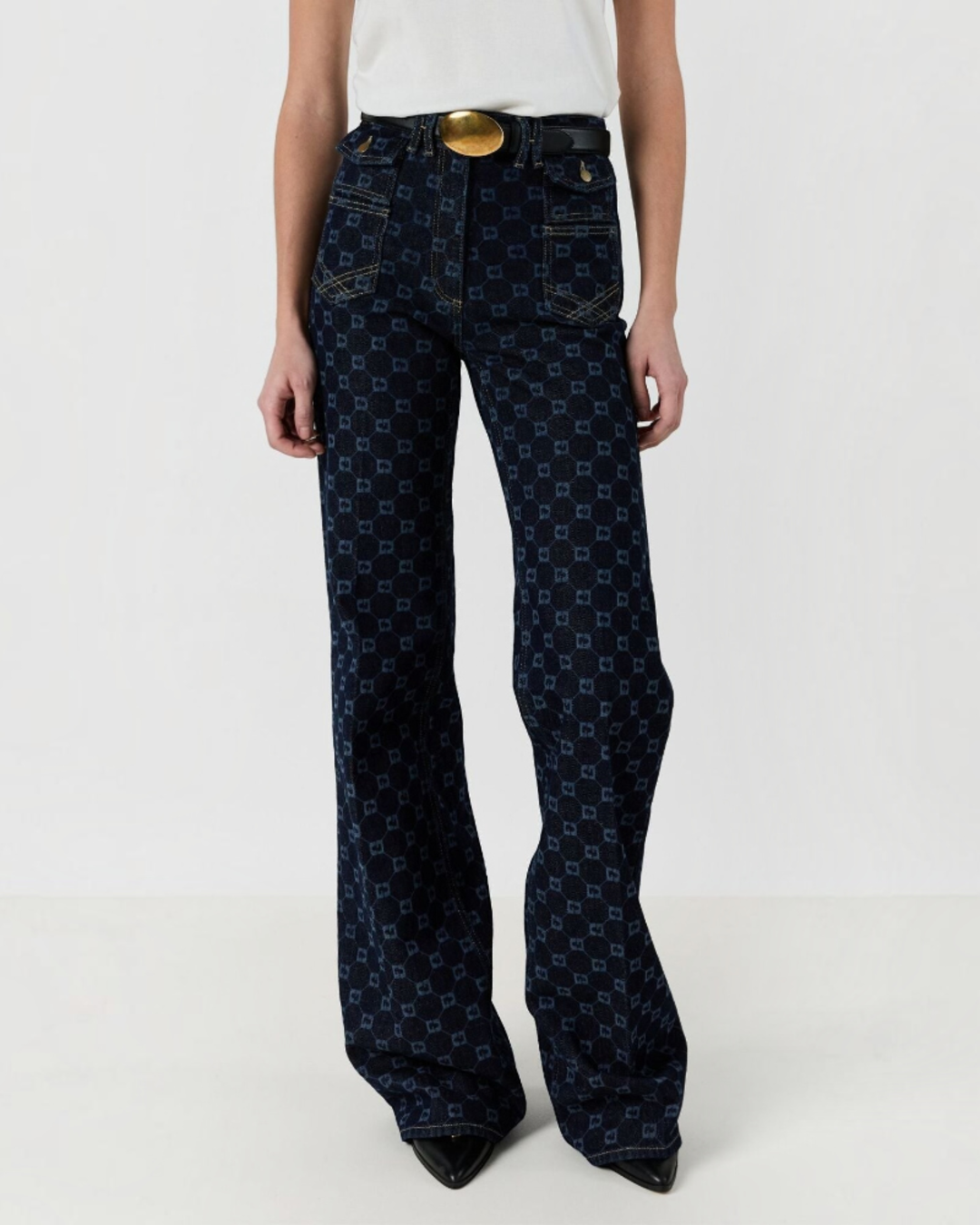 Gerard Darel - Jean Flare À Monogramme Anna - Bleu