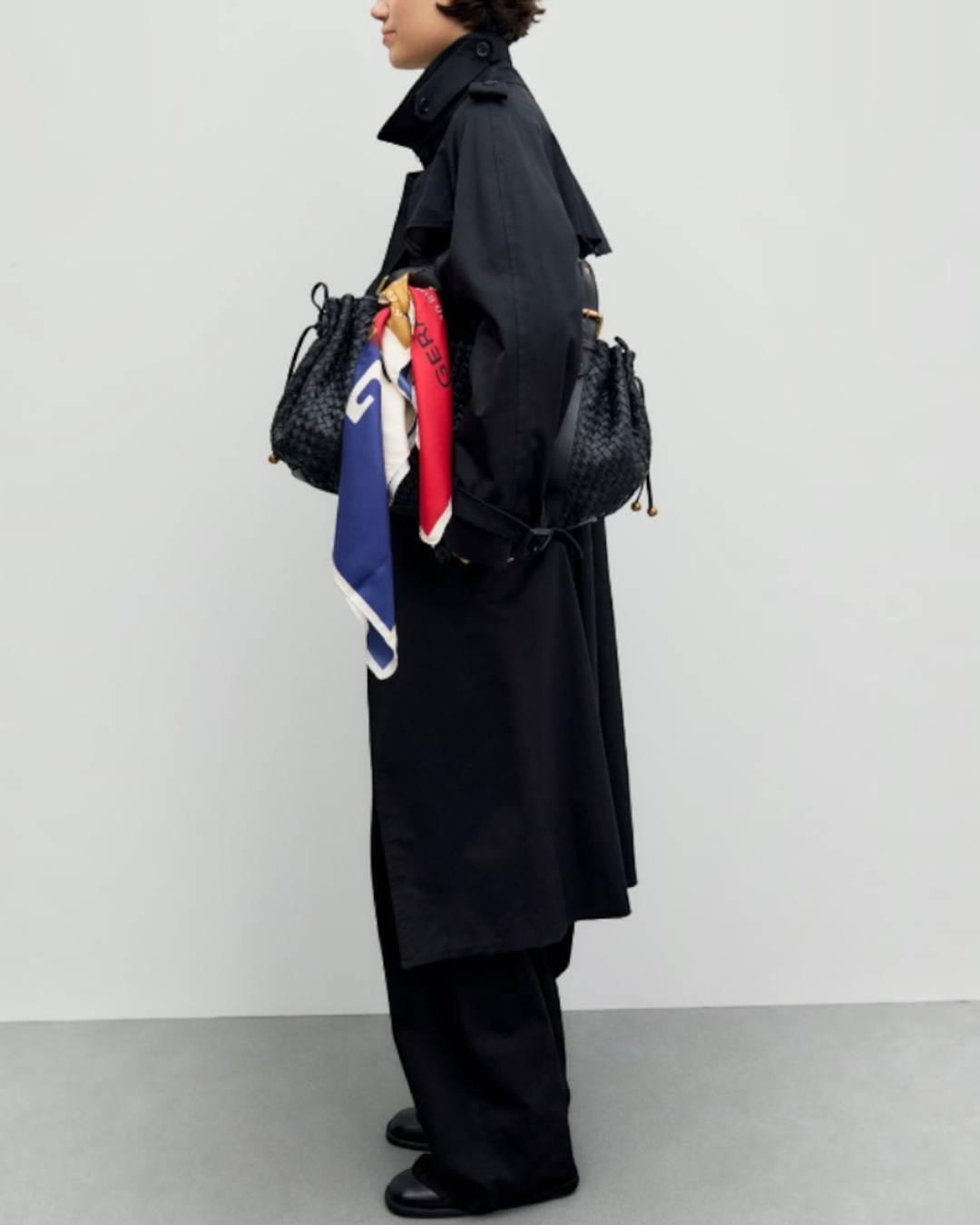 Gerard Darel - Trench Long Noir Serge - Noir