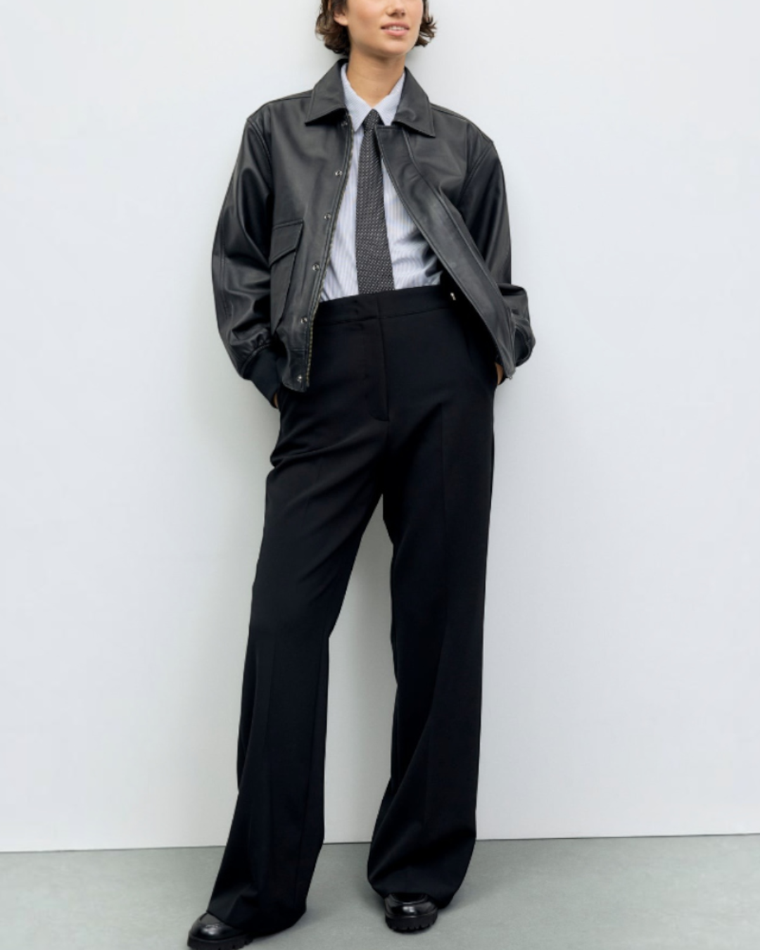 Gerard Darel - Veste Ample En Cuir Nima - Noir