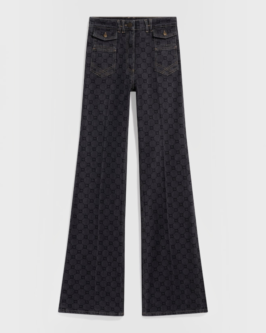 Gerard Darel - Jean Flare À Monogramme Anna - Gris