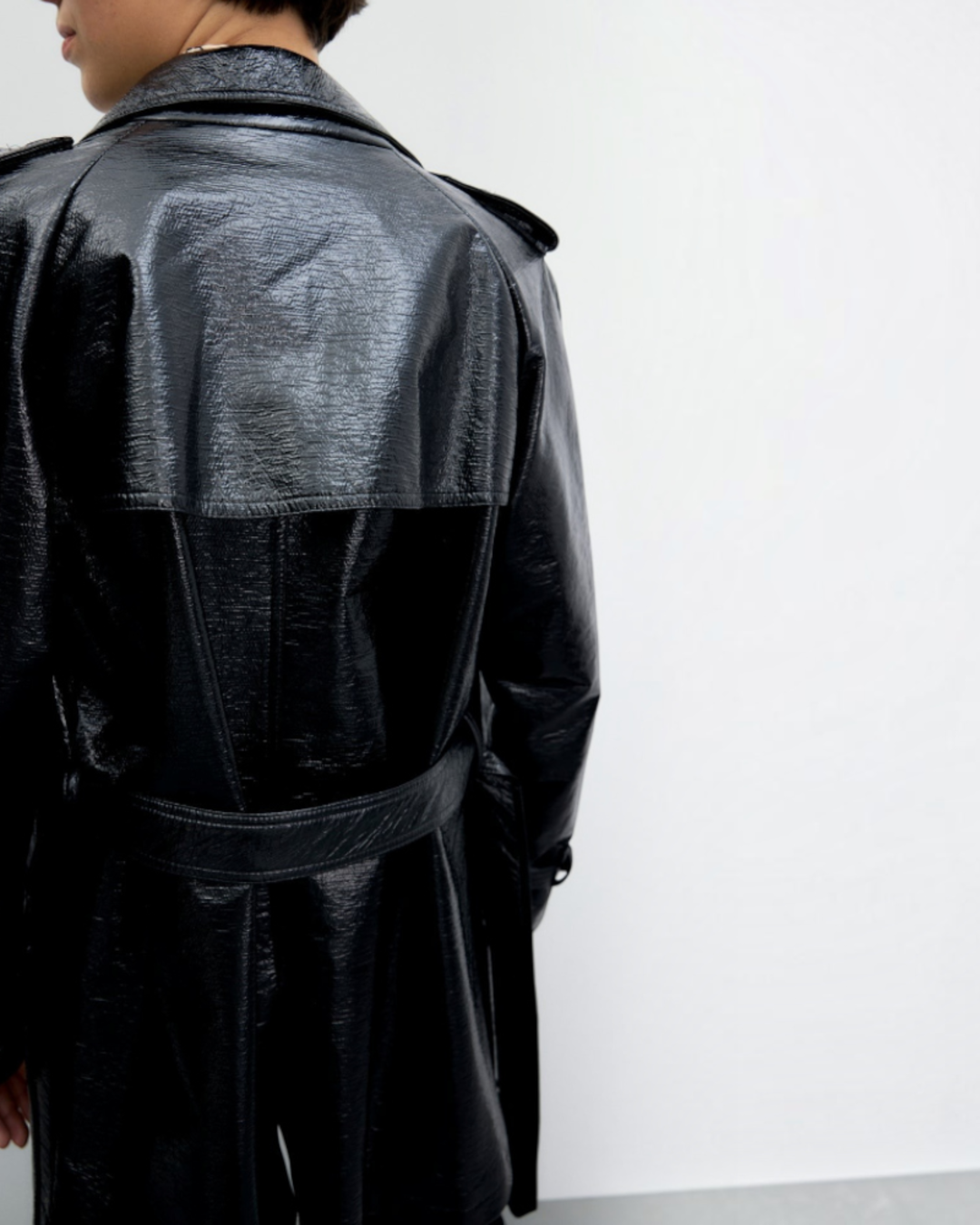 Gerard Darel - Trench Court En Vernis Vicky - Noir