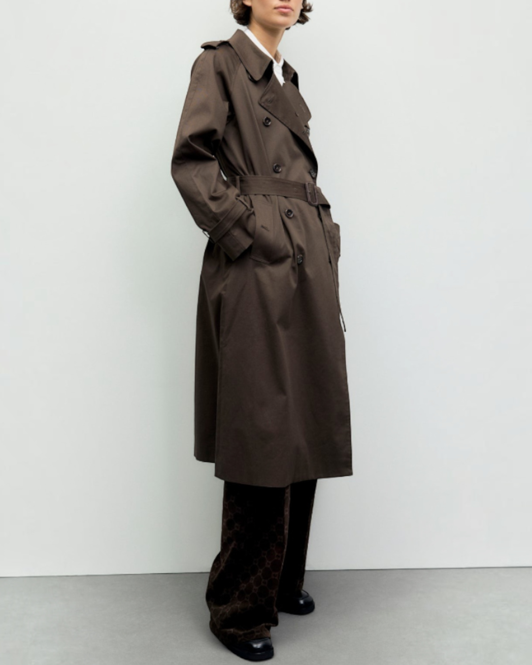 Gerard Darel - Trench Long Serge - Marron