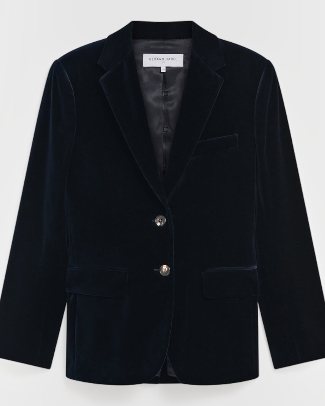 Gerard Darel - Veste En Velours Ras Jyna - Marine