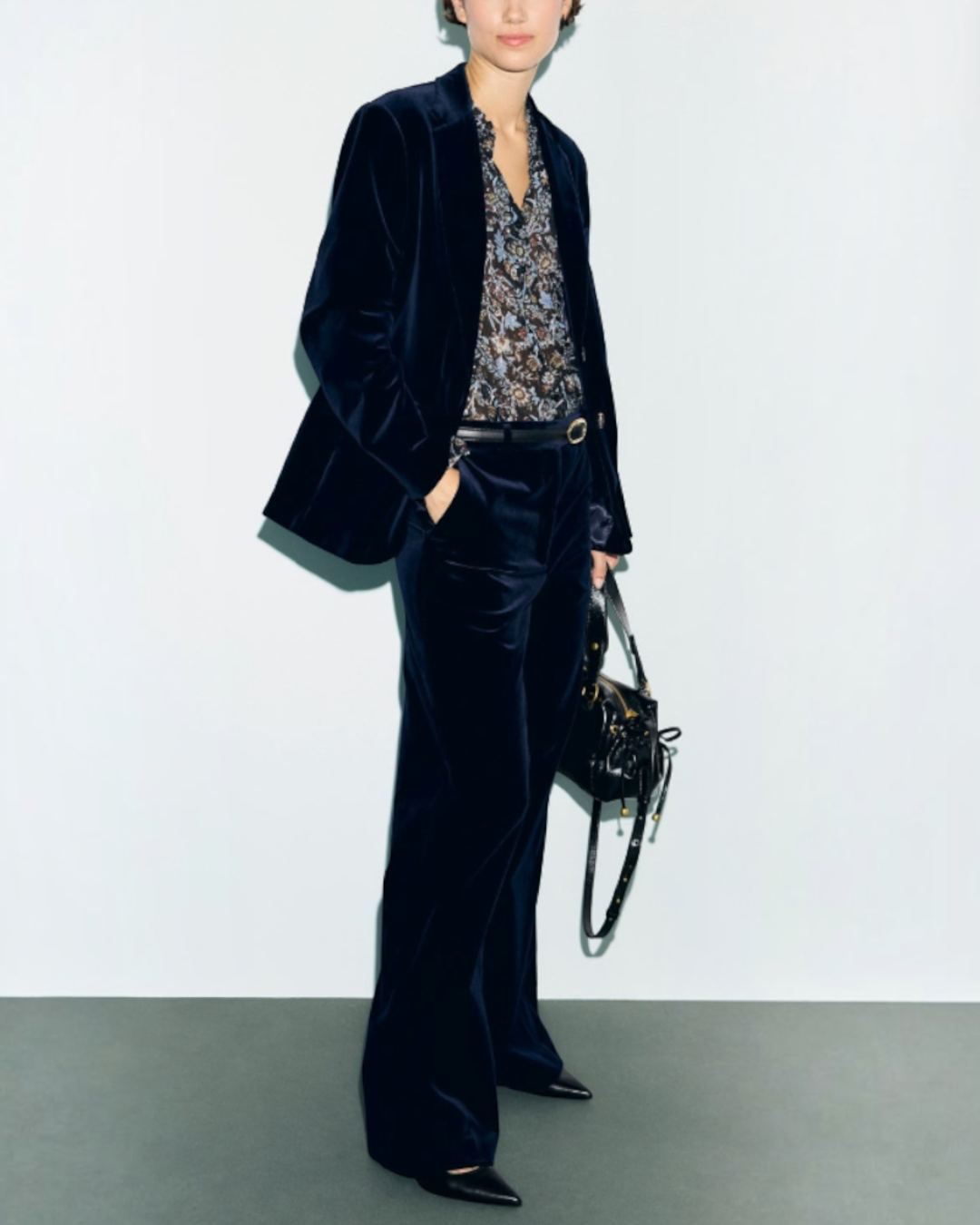 Gerard Darel - Veste En Velours Ras Jyna - Marine