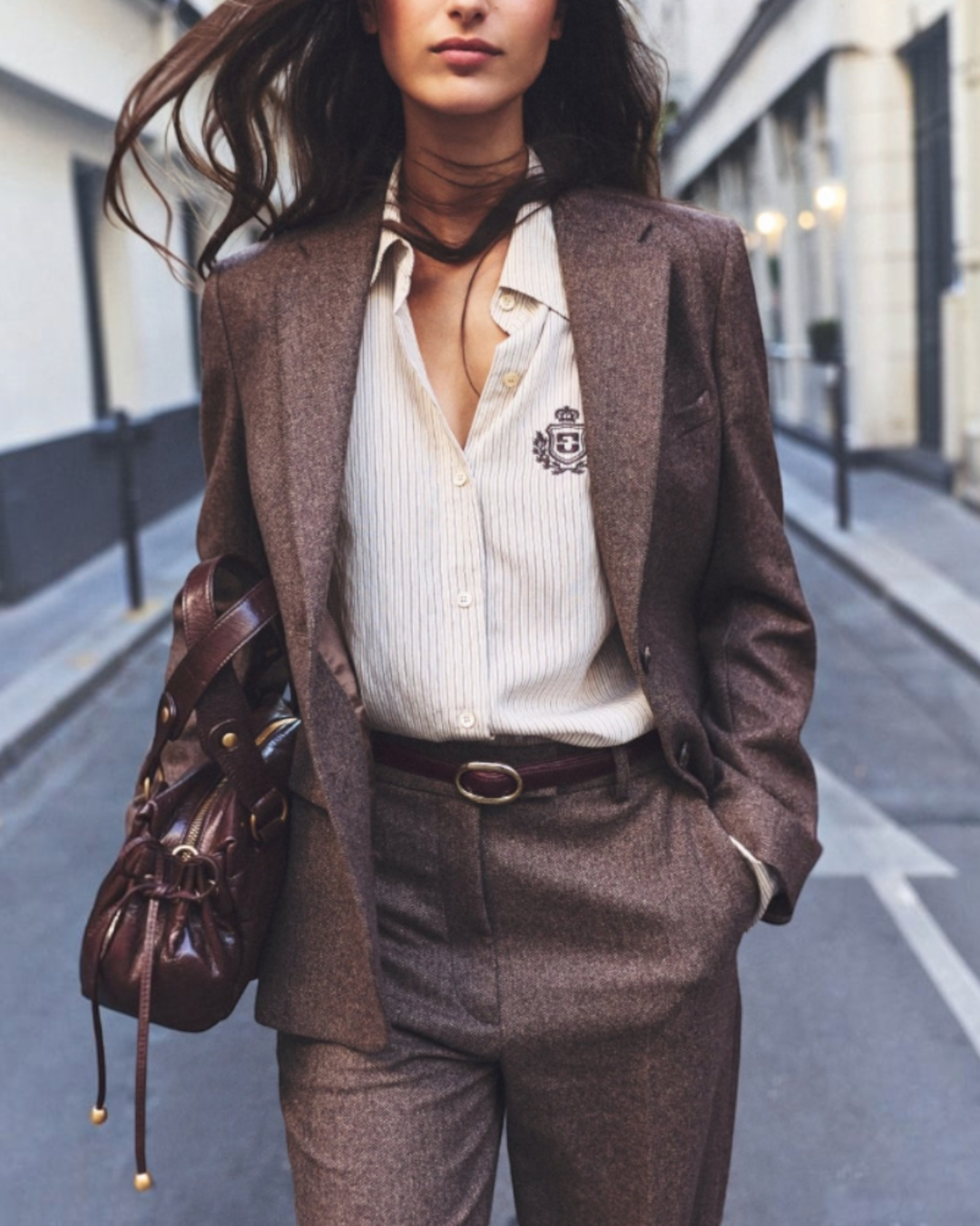Gerard Darel - Veste À Chevrons Jov - Marron