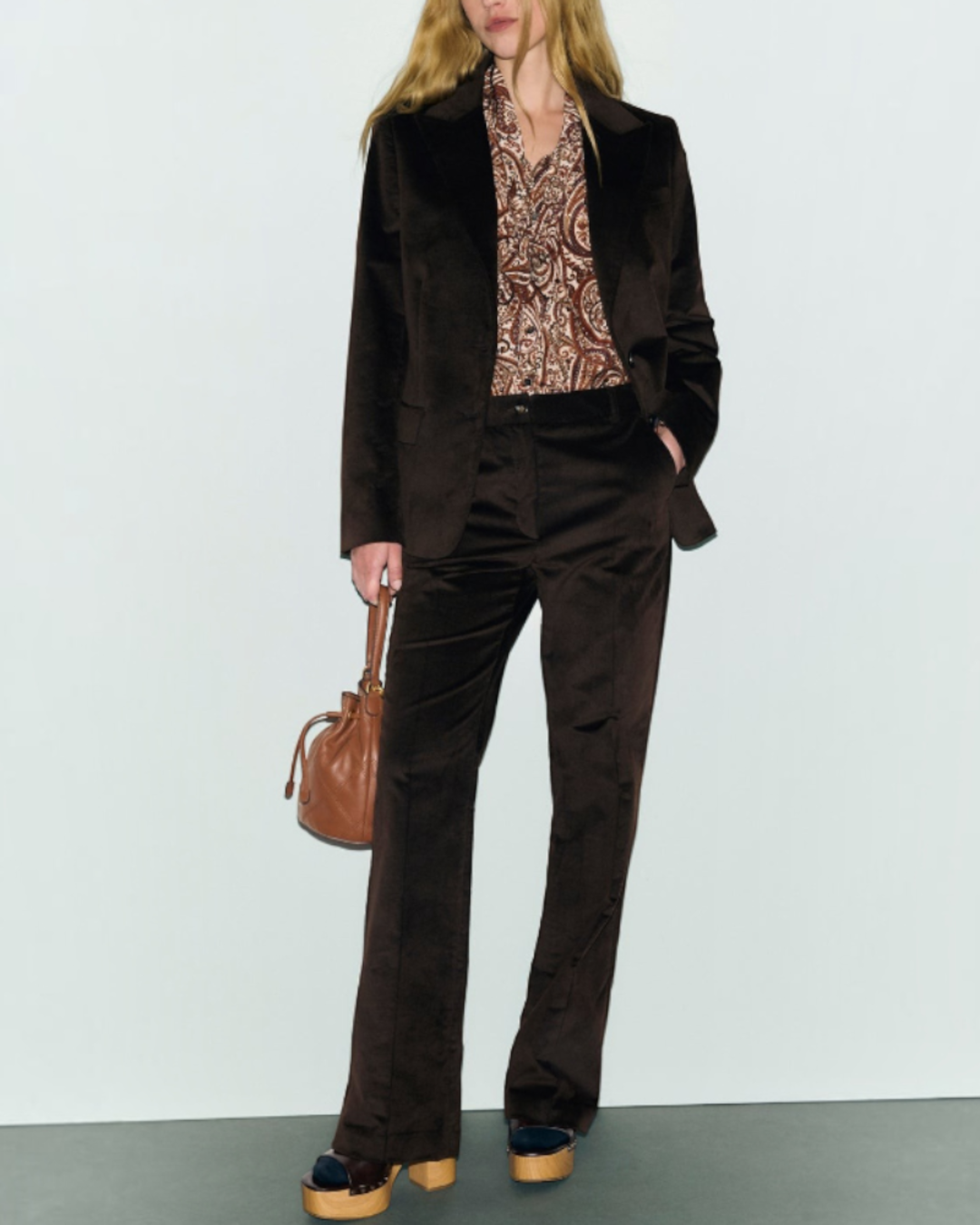 Gerard Darel - Veste En Velours Sergé Jem - Marron
