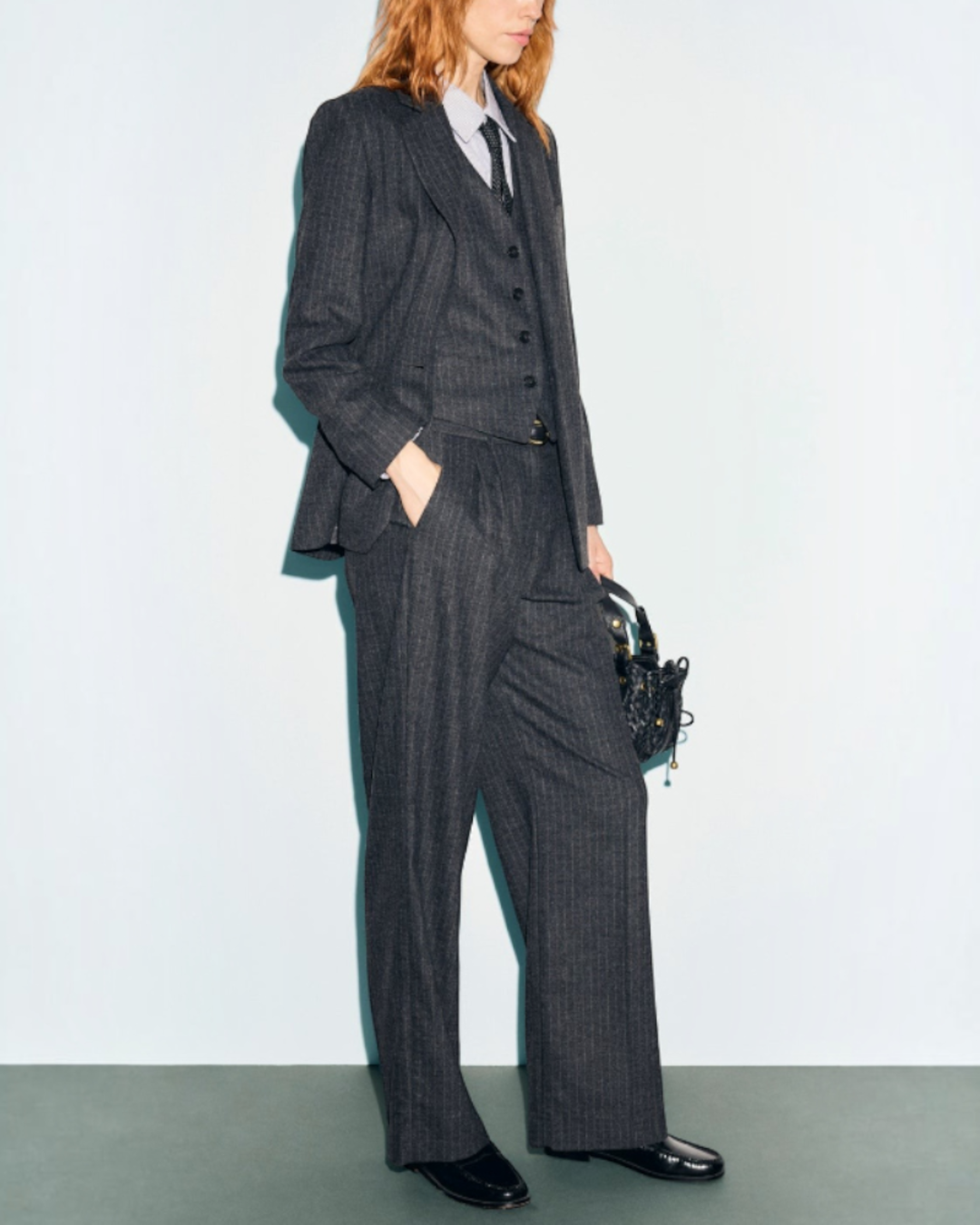 Gerard Darel - Mini Striped Flannel Trousers - Grey