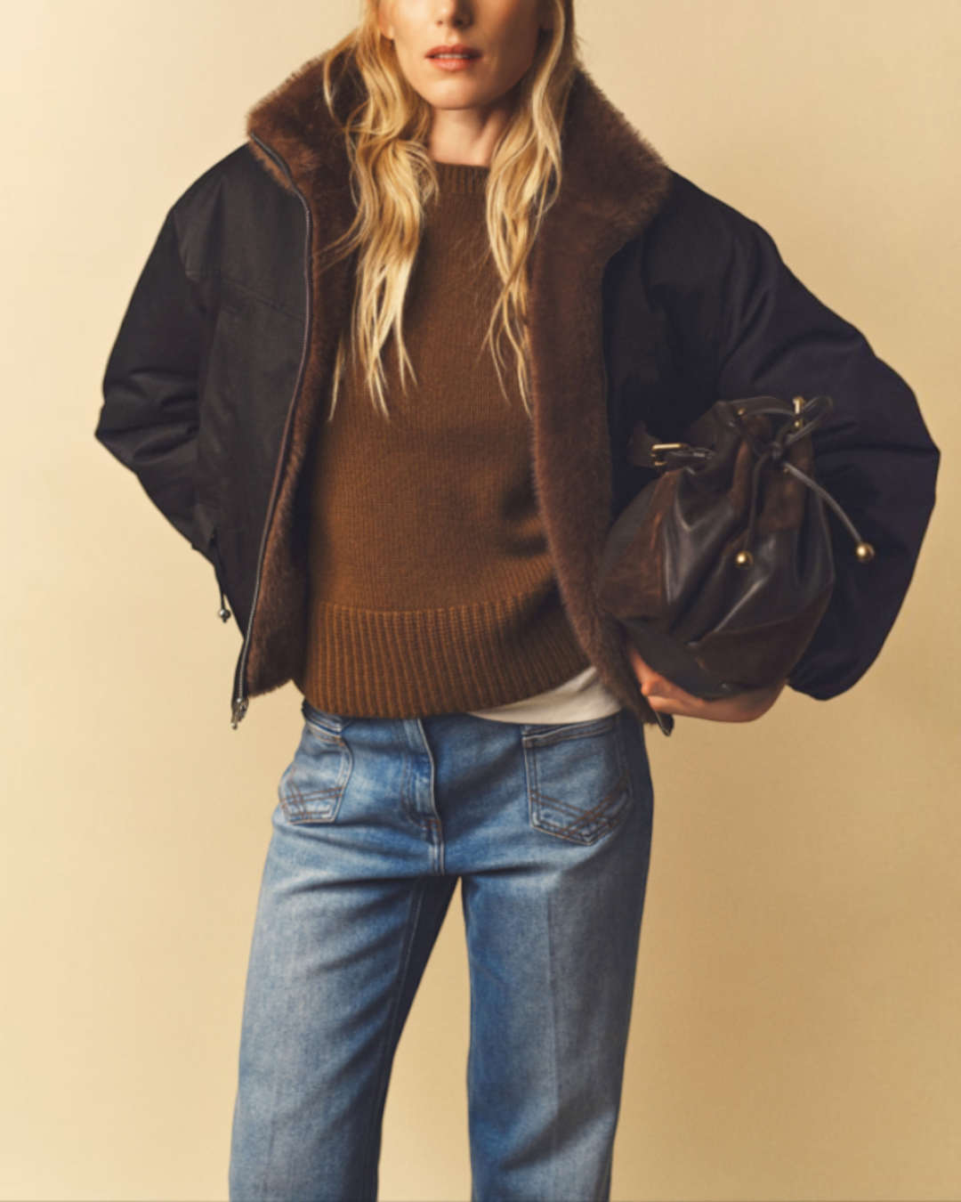 Gerard Darel - Parka Courte Fourrée Et Réversible Aurora - Marron
