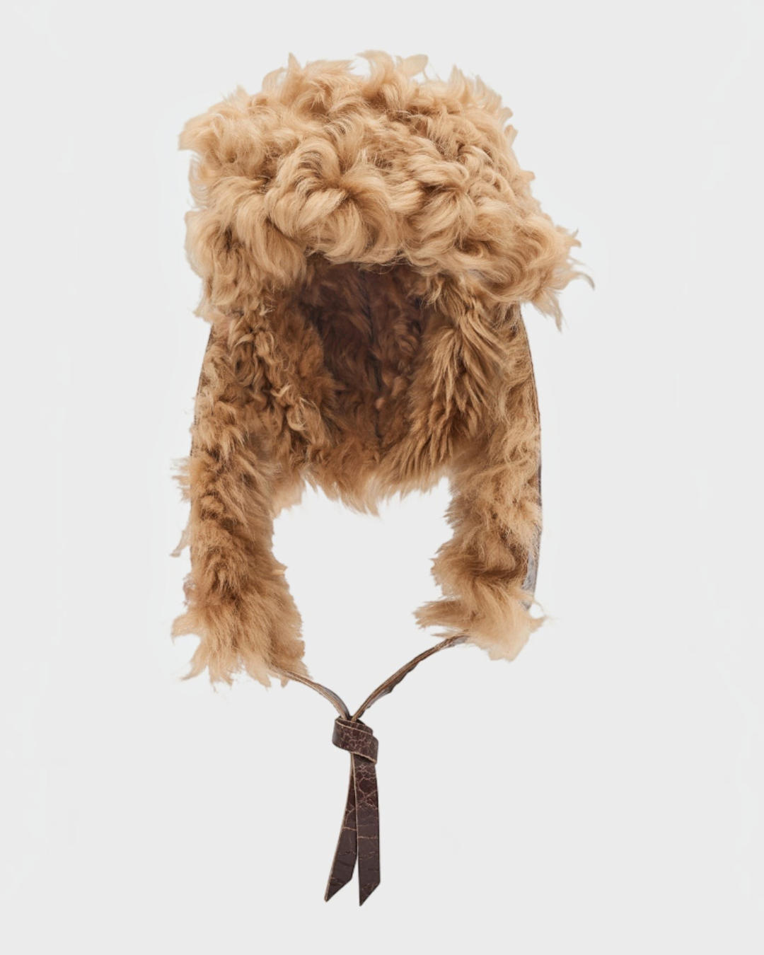 Gerard Darel - Chapka En Cuir Et Laine Deedee - Marron