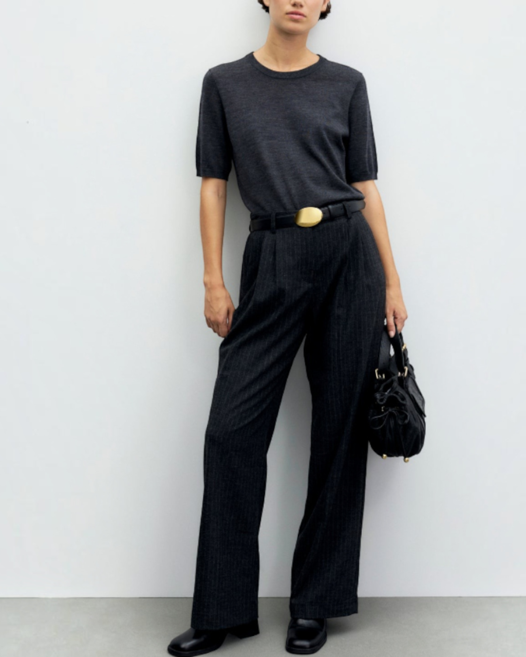 Gerard Darel - Pull Manches Courtes En Laine Fine Reine - Gris