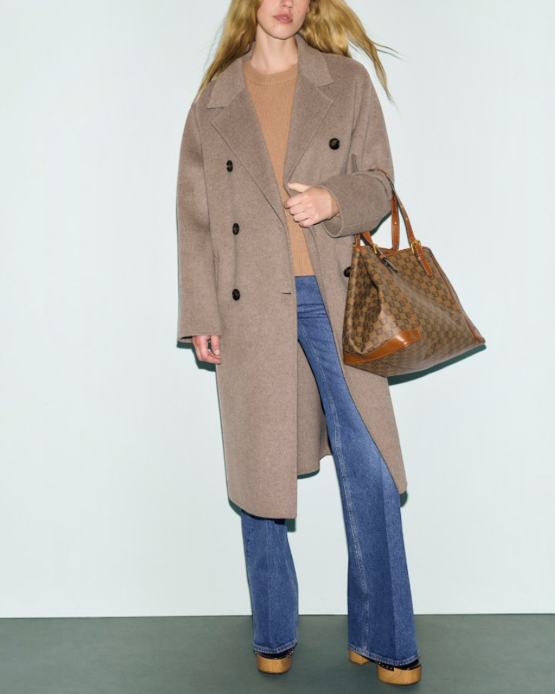 Gerard Darel - Manteau Long Croisé Aela - Marron