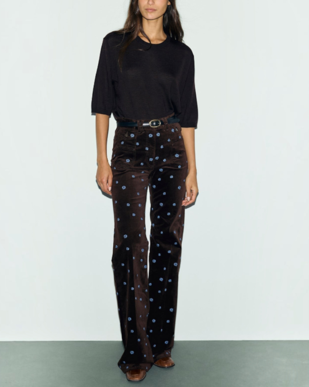 Gerard Darel - Pull Manches Courtes En Laine Fine Reine - Marron
