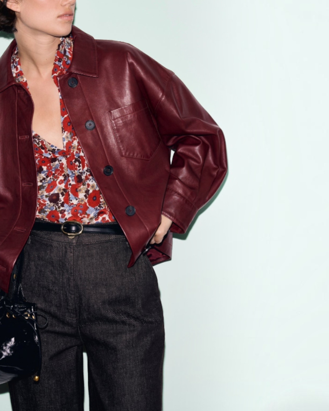Gerard Darel - Surchemise En Cuir Penny - Rouge