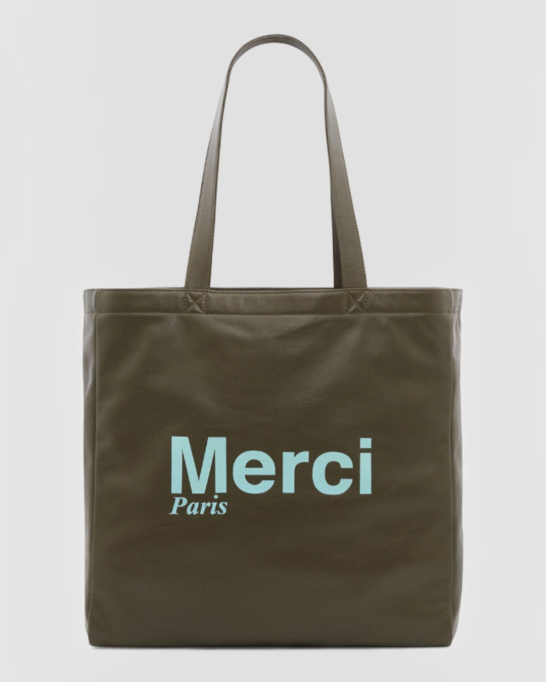 Merci x Gerard Darel - Leather Totebag - Khaki