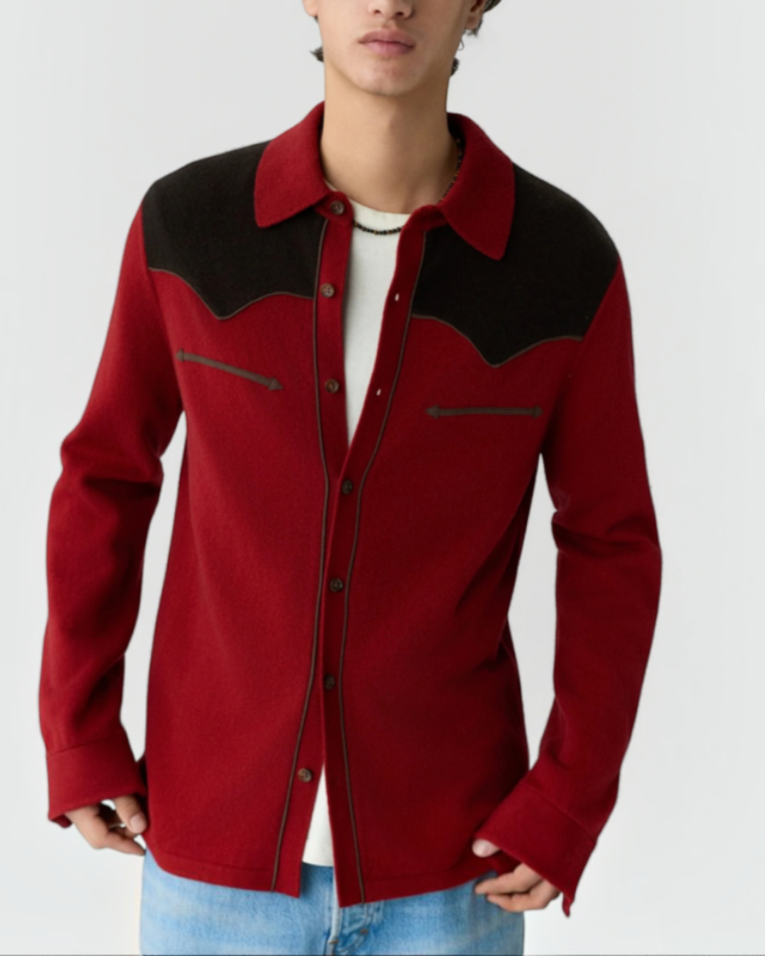 Guest In Residence - Buttoned Western Shirt - Carmine Cacao