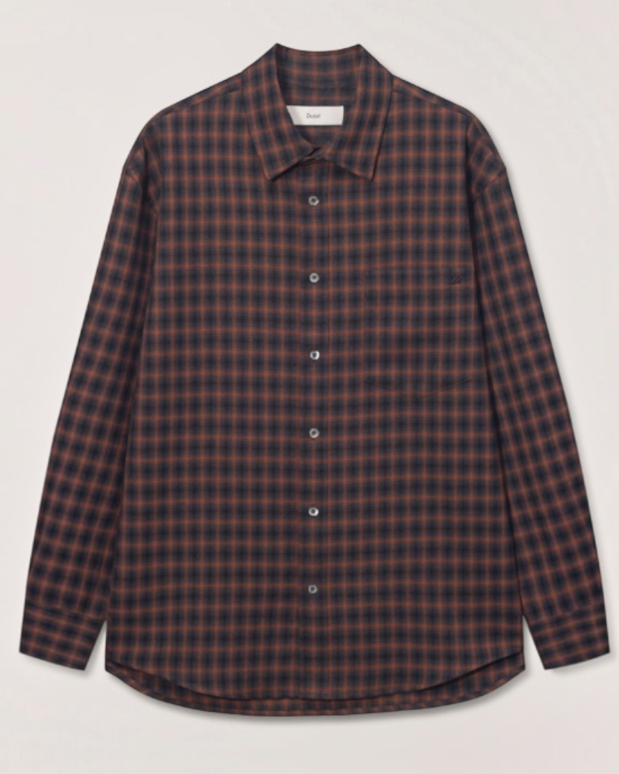 Dunst - Flannel Shirt - Brick Check